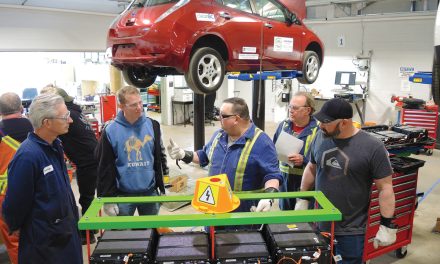 TEME mechanics fully charged on electric vehicle training