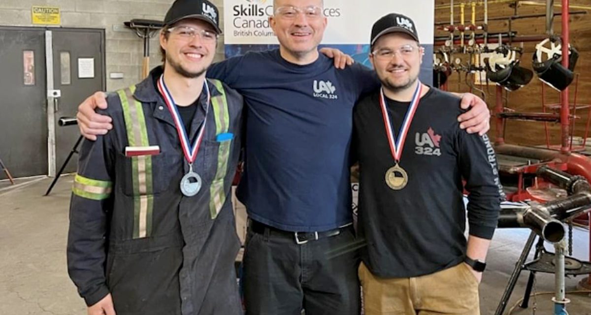 Pipefitter apprentice wins gold at Skills BC competition