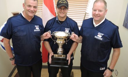 Preparations underway for flag football game with RCAF