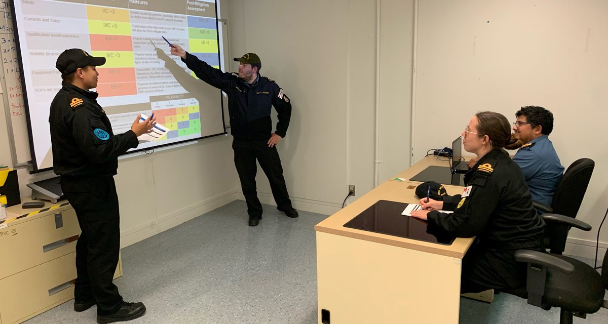 Coastal operations planning in action at Naval Fleet School (Quebec)