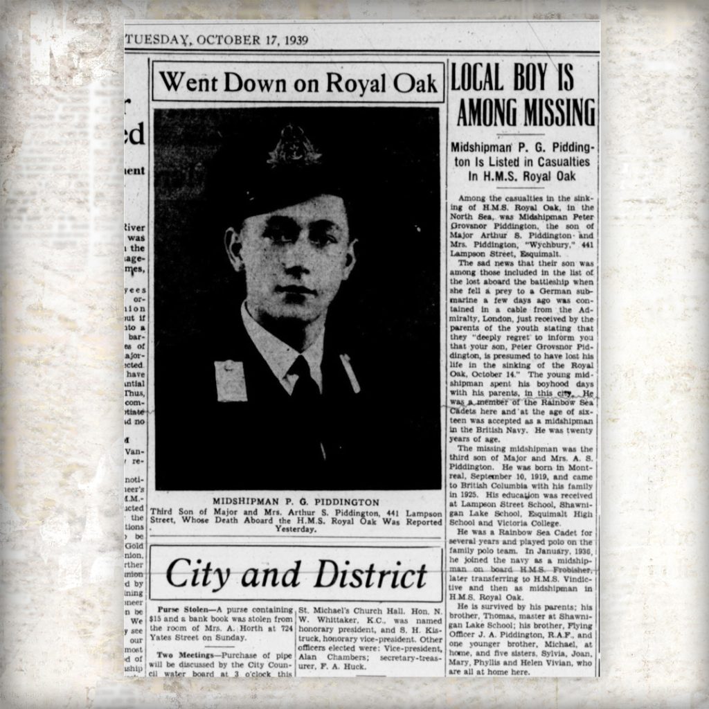 Victoria Colonist report of Oct. 17